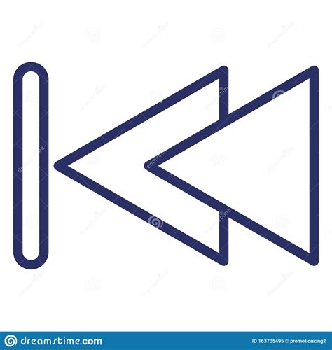 Rewind Button Isolated Isolated Vector Icon Easily Editable Easily