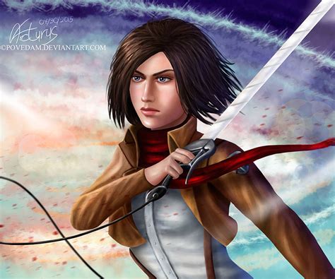 Mikasa Ackerman By Povedam On Deviantart