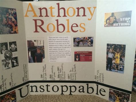 Anthony Robles School Wax Museum Poster With Timeline And Picture