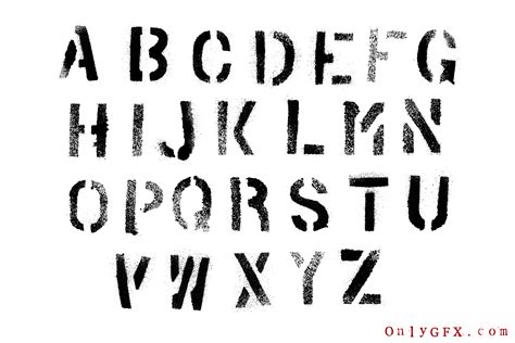 Spray painted fonts look like they were sprayed from an aerosol can. Grunge Stencil Spray Paint Alphabet (PNG Transparent, SVG ...