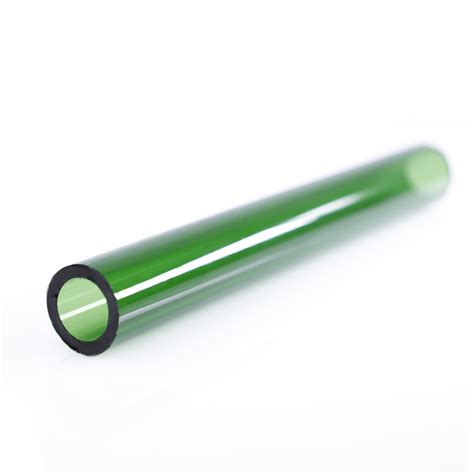 6 12mm Thick Green Colored Straight Glass Tube 20ct Pack B