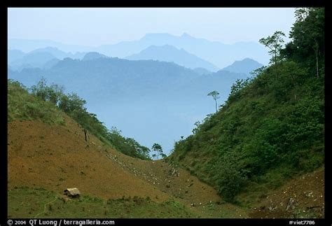 Picturephoto House And Misty Ridges Between Moc Chau And Yeu Chau