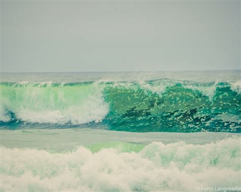Beach Photography Sea Green Ocean Wave California 11x14