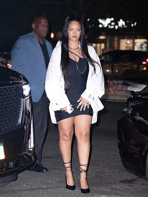 Romantic Alert Three Months After Giving Birth Rihanna Looks Stunning In Lbd For A Date With A