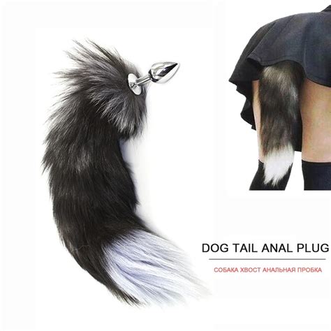 Girl Real Animal Fur Dog Tail Anal Plug Bdsm Sex Toy For Women Fox Tail