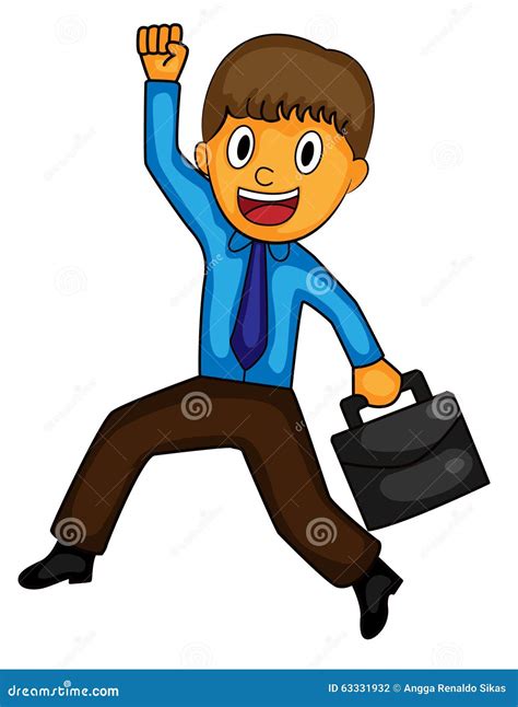 Happy Businessman Clip Art Vector Illustration Stock Vector Image
