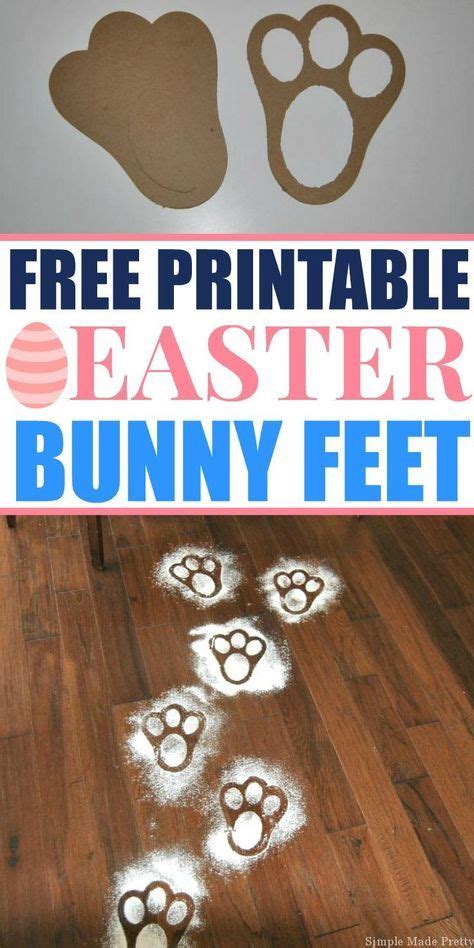 Printable rabbit feet with rabbit tail pdf . Free Printable Easter Bunny Feet Template - Simple Made ...