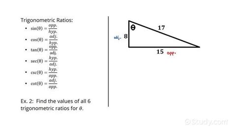 How To Find Trigonometric Ratios Given A Right Triangle Trigonometry