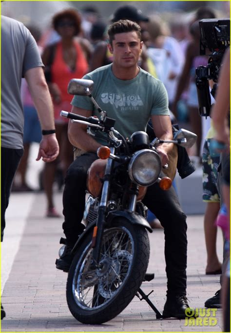 For those that have watched the 2017 movie baywatch, it seems like zac efron's newly developed physique has created a bigger reaction than the movie itself. Zac Efron Shows His Muscles on a Motorcycle for 'Baywatch ...