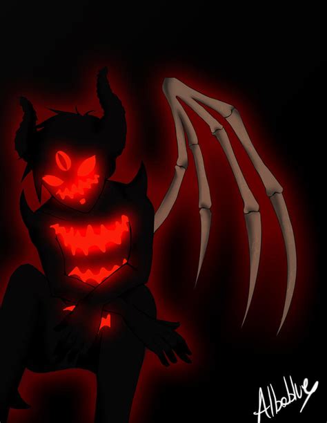 Commission 2 Creepy Demon By Albablue On Deviantart
