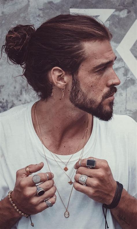 High Ponytail Hairstyle For Men In 2019 Mens Hairstyle 2020