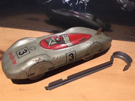 Us Zone Germany Biller Auto Union Tin Rocket Toy Race Car 6 Works Rare