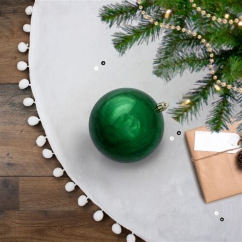 Northlight Christmas Green Shatterproof Shiny Christmas Ball Ornament 4
