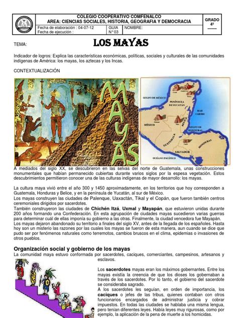 Los Mayas Pdf Civilización Maya Cultura General