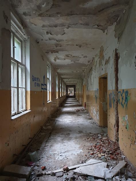 Ridiculously Long Hallway In An Abandoned Hospital In Poland Rpics
