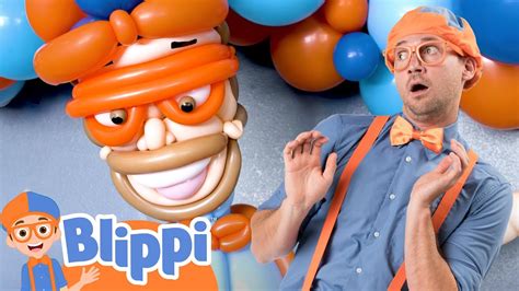 Blippi Learns Colors Of The Rainbow With Balloons Educational Videos