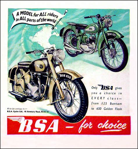 Bsa Poster ~ 1950s Motorfietsposters Pinterest Motorcycle