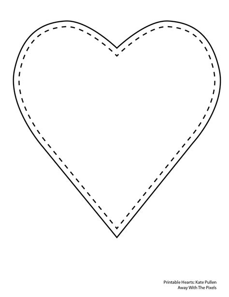 6 Free Printable Heart Templates Heart Patterns Printable Printable