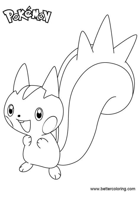Pokemon Coloring Pages Pachirisu Free Printable Coloring Pages