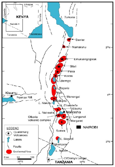 Rift valley basin area (rvba). Map of Kenya Rift Valley showing the location of Longonot and other... | Download Scientific Diagram