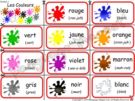 French Colours Bingo Game Teaching Resources