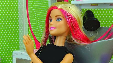 Салон красоты куклы Барби Игровой набор для девочек салон Стиль волос Barbie Doll Hair Style