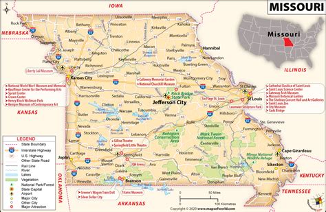 Airports In Missouri Missouri Airports Map