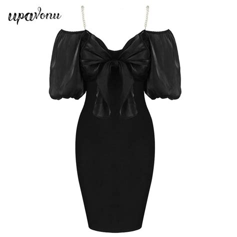 Free Womens Satin Patchwork Bandage Dress Sexy Off Shoulder Lantern Sleeve Lace Up Bodycon Club