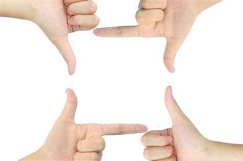 Four Aiming Hand Signs Created A Frame Stock Photo By ©teerapun 17144181