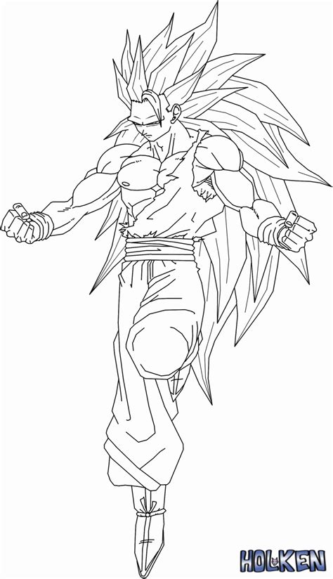 Free Coloring Pages Of Goku Super Saiyan 3 - Coloring Home