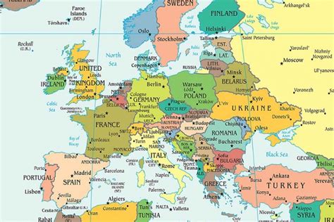 Karta Evrope Sa Drzavama Zabavna Karta Europe Umjesto Naziva Zemalja