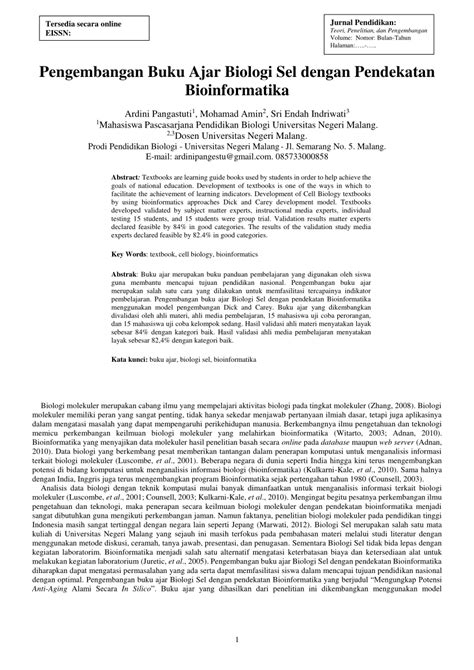 32+ Contoh Jurnal Penelitian Biologi Sederhana Pics