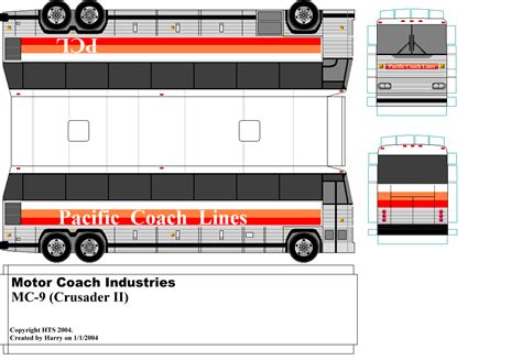 Sp Papel Modelismo Paper Bus Motor Coach Industries Mc 9 Crusader Ii