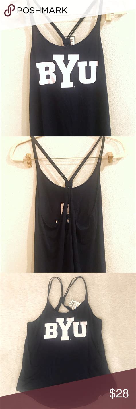 Victoria’s Secret PINK Navy Blue BYU Tank, NWT | Fashion, Clothes