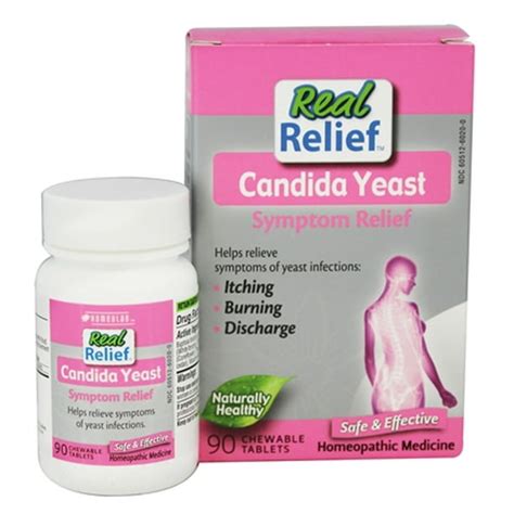 Real Relief Candida Yeast Symtom Relief Tablets 90 Ct