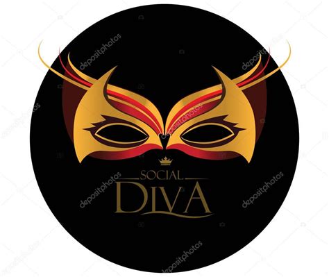 Diva Logo With Masquerade Glasses Stock Vector Image By ©sdcrea 129130622