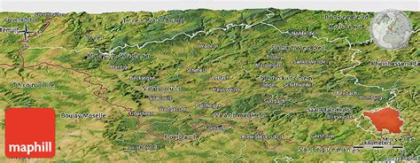 Saarland rejected the 1955 saar statute referendum, and joined the federal republic of germany as a state on 1 january 1957. Satellite Panoramic Map of Saarland