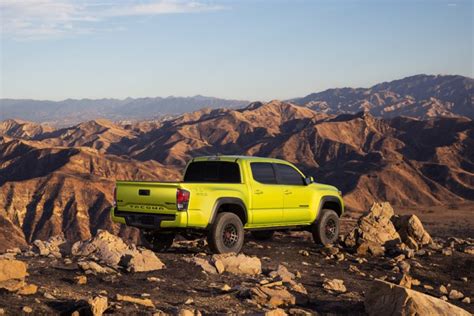 All New 2022 Electric Lime Metallic Toyota Tacoma Trd Pro And Trail Edition
