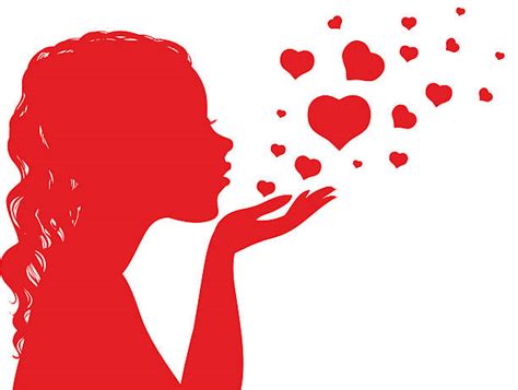 Silhouette Of The Woman Blowing Kiss Illustrations Royalty Free Vector Graphics And Clip Art Istock
