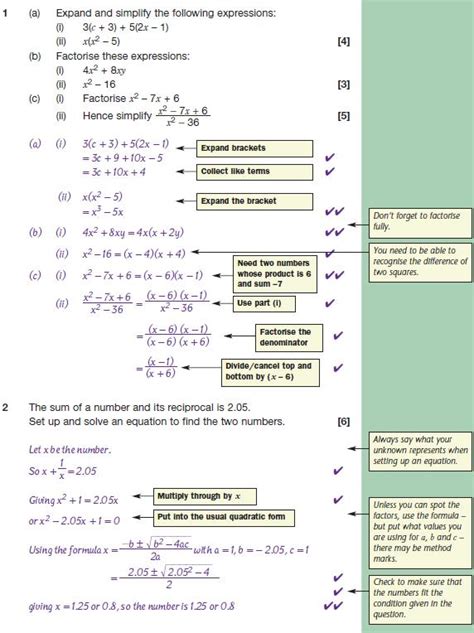 Sample Gcse Questions Gcse Revision Maths Number And Algebra
