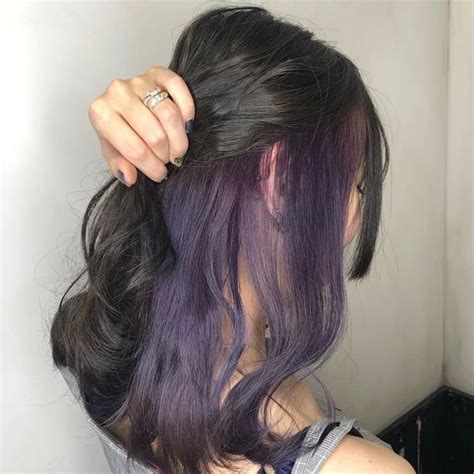 Purple Under Dyed Hair Hair Color Underneath Underlights Hair Hair