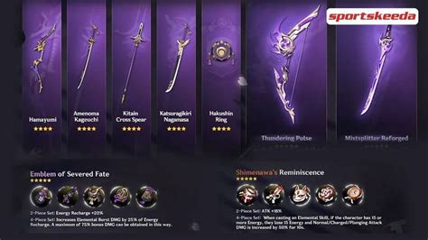 Genshin Impact 20 Update New Weapons And Two Artifact Sets Revealed