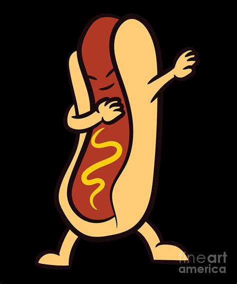 Hotdog Dabbing Funny Hot Dog Digital Art By Eq Designs Pixels