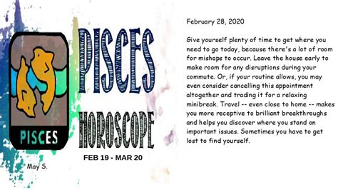 Pisces Horoscope February 28 2020 Youtube
