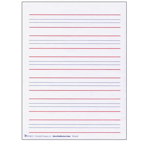 A, b, c, d, e, f, g, h, i, j, k, l, m, n, o, p, q, r, s, t, u, v, w, x, y, z. Raised Line Writing Paper - Red and Blue Lines -Package of ...