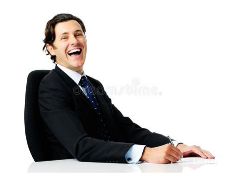 Laughing Man At Work Stock Image Image Of Occupation 22774799