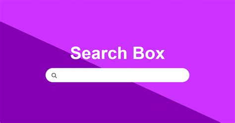 Search Box With Search Icon Using Html And Css