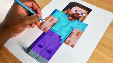 Drawing Steve From Minecraft Youtube