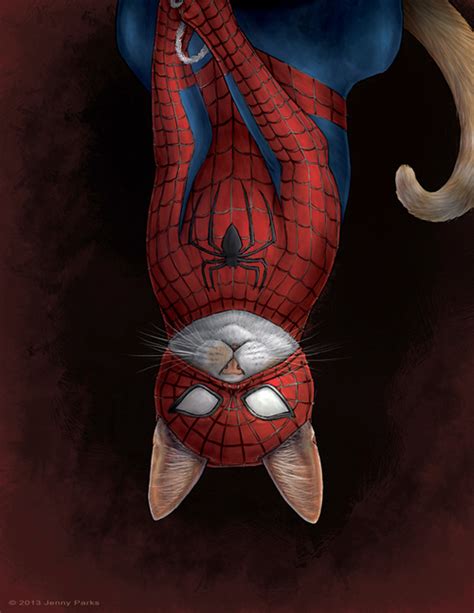 spider man cat artwork  jenny parks