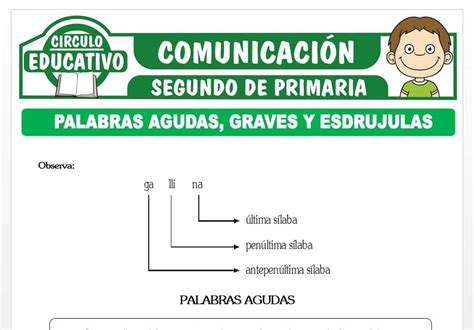 Palabras Agudas Graves Y Esdr Julas Para Segundo De Primaria Fichas Hot Sex Picture